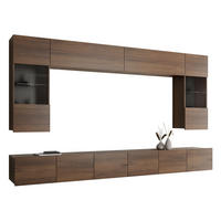 WOHNWAND Calabrini I - Nussbaumfarben, Holzwerkstoff (300/117/43cm) - MIRJAN24