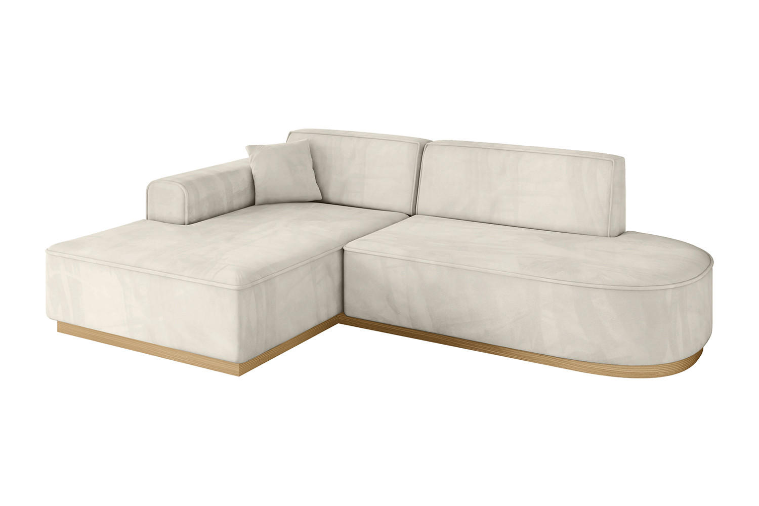 ECKSOFA Ottomane Links IREA-L1-v2 - 234x171x83 cm Dunkelgrau - Ecru, Holzwerkstoff/Textil (234/171cm) - ALTDECOR