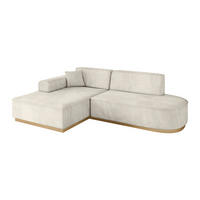 ECKSOFA Ottomane Links IREA-L1-v2 - 234x171x83 cm Dunkelgrau - Ecru, Holzwerkstoff/Textil (234/171cm) - ALTDECOR