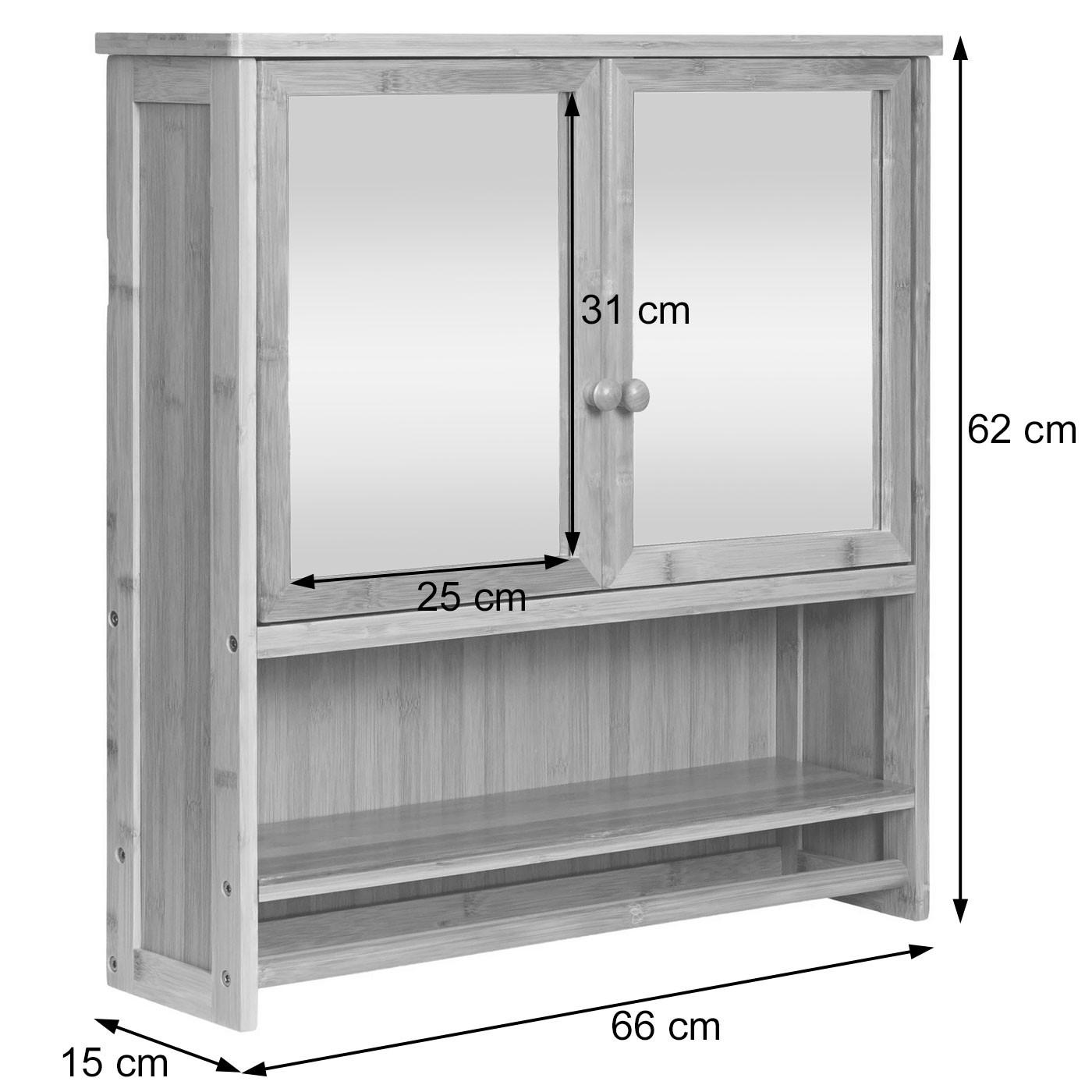 SPIEGELSCHRANK Braun - Braun, Holz (66/62/15cm) - MCW