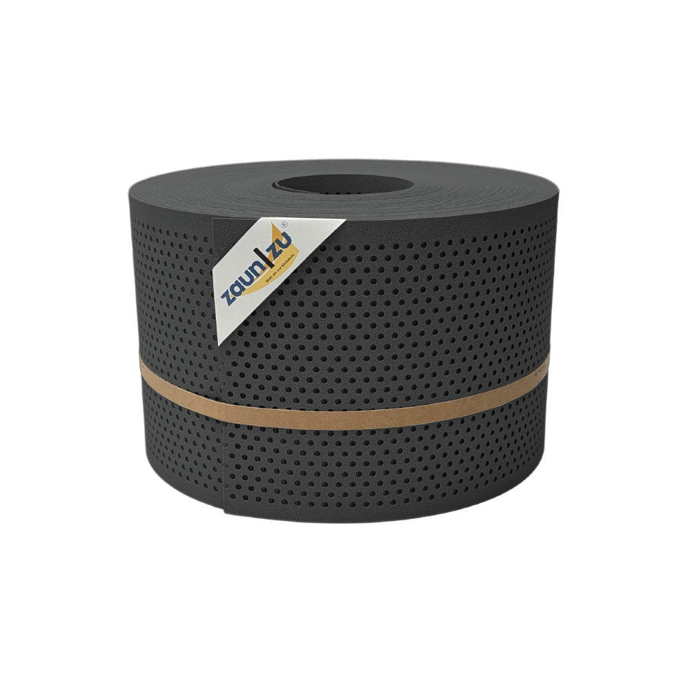 SICHTSCHUTZSTREIFEN PP Premium Gelocht 20 Prozent Streifen Anthrazit 50m - Anthrazit, Kunststoff (5000/19cm) - ZAUN|ZU