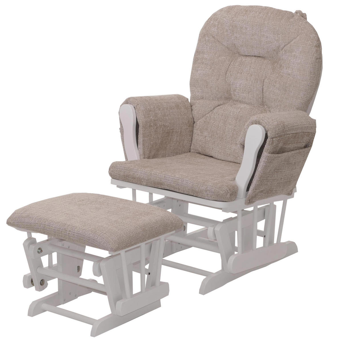 RELAXSESSEL Cremeweiß, Weiß - Weiß, Textil (75/100/71cm) - MCW