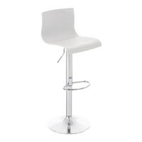BARHOCKER BERLIN Weiß Kunststoff - Weiß, Kunststoff/Metall (39/84/36cm) - DELUKE