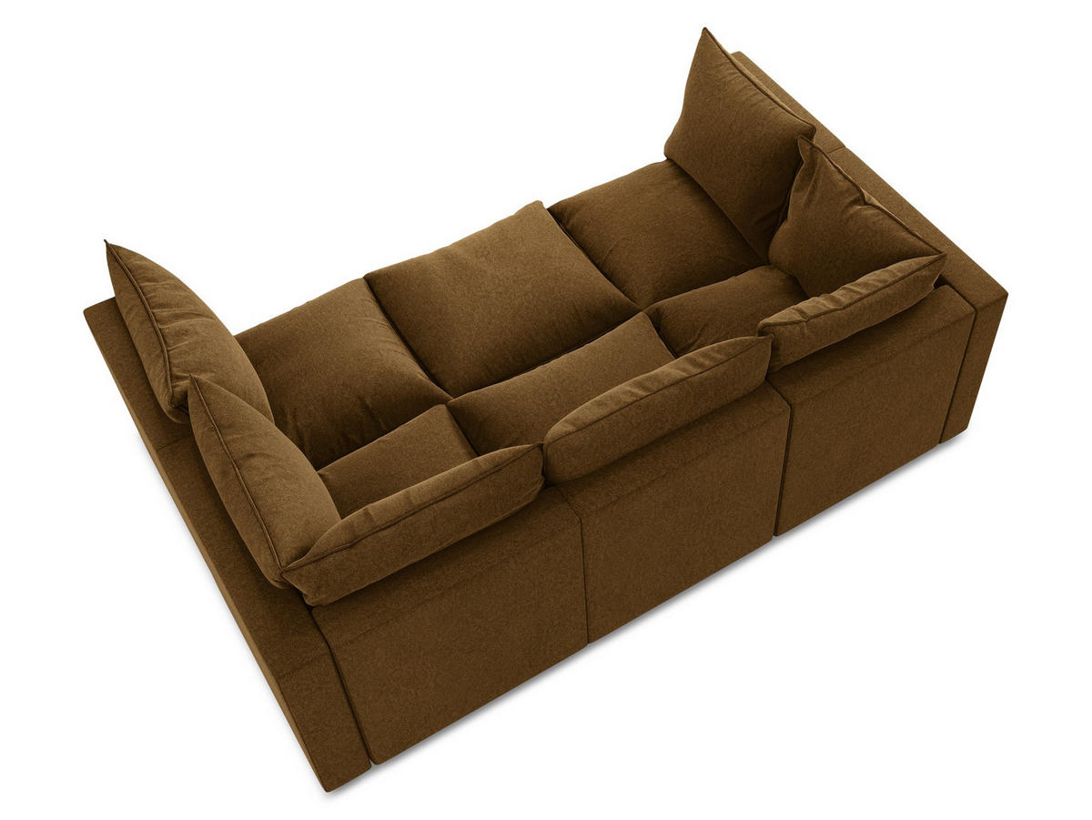 SCHLAFSESSEL Chenille Stoff Beige - Beige/Schwarz, Holzwerkstoff/Kunststoff (157/81/113cm) - Makamii