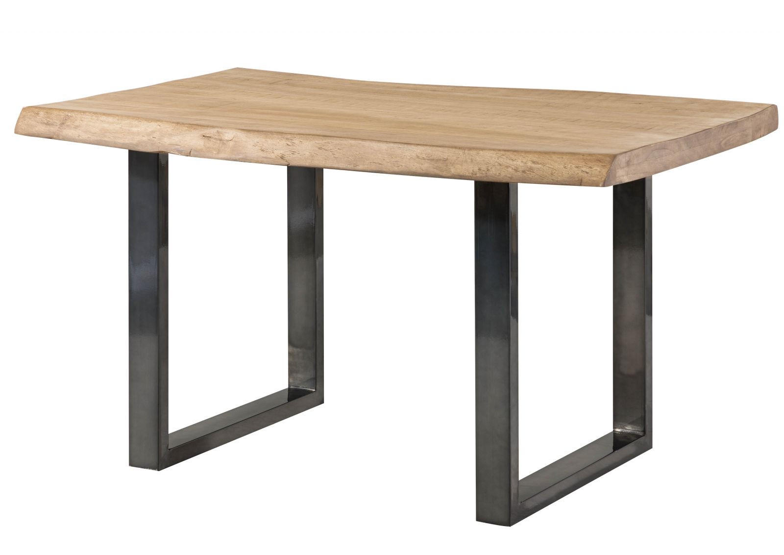 BAUMTISCH Mango 160x90x77 beige lackiert / U-Beine anthrazit glänzend FREEFORM 5 - Beige, Holz (160/90/77cm) - Massivmoebel24