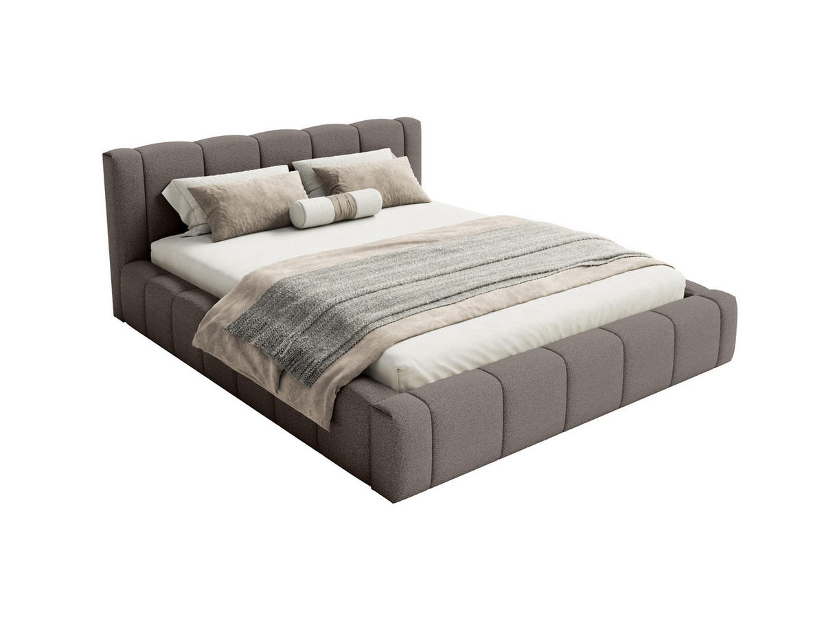 POLSTERBETT Nedi 160x200 cm, Braun - Braun, Textil (160/200cm) - Fedve