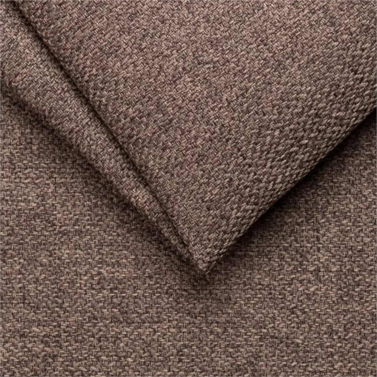 ECKSOFA mit Schlaffunktion Luka L Twist 06 - Braun - Rechts - Silberfarben/Braun, Holzwerkstoff (260/168cm) - Möblo