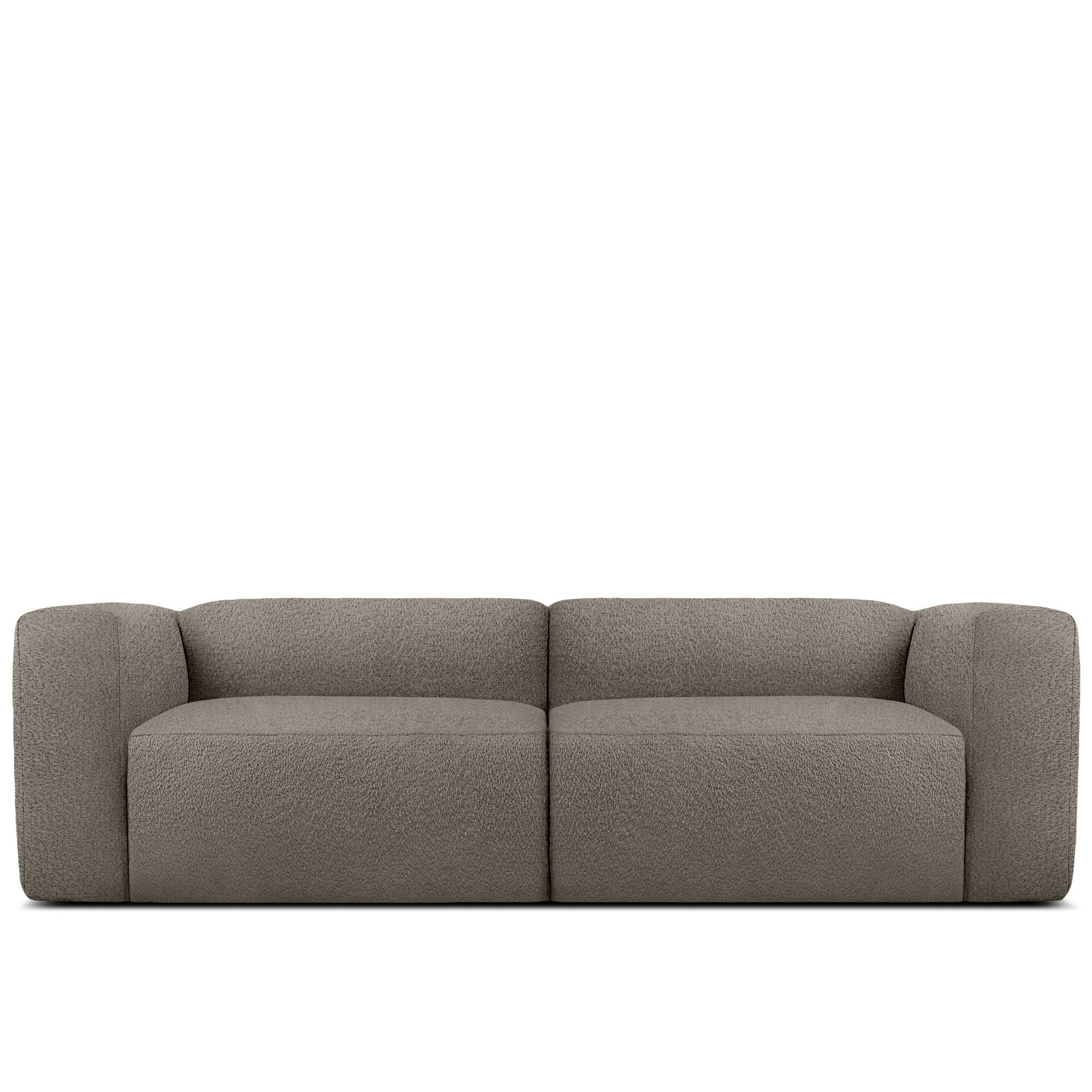 2,5-SITZER SOFA BUFFO, kühles Braun - Braun, Holz/Holzwerkstoff (250/73/96cm) - KONSIMO®