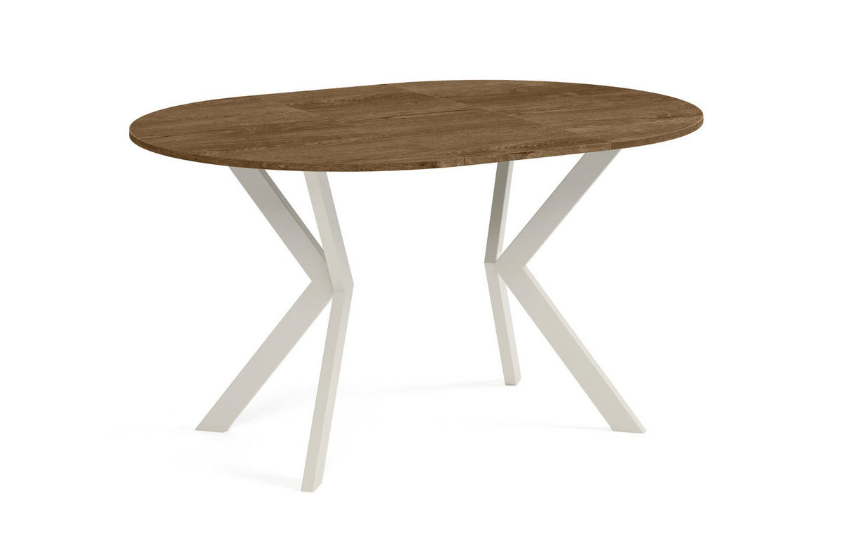 ESSTISCH EVO - Kaschmir/Rostfarben, Holzwerkstoff/Metall (100/100/76cm) - Meblini