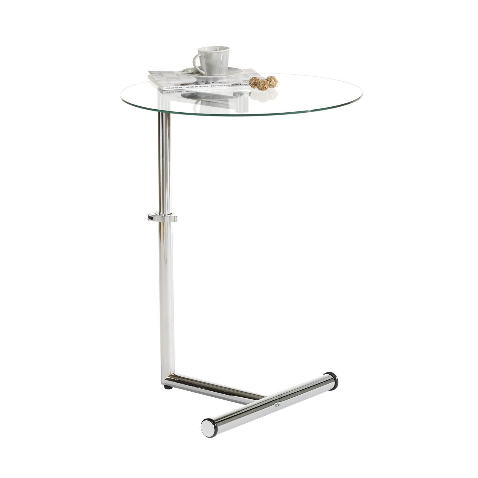 COUCHTISCH LEONIE - Chromfarben/Klar, Glas (46/46/65cm) - IDIMEX