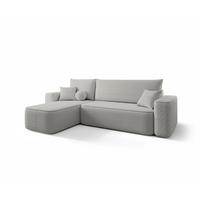 ECKSOFA Agepo Stoff Quelle - Hellgrau, Holzwerkstoff/Textil (250/150cm) - Fun Möbel