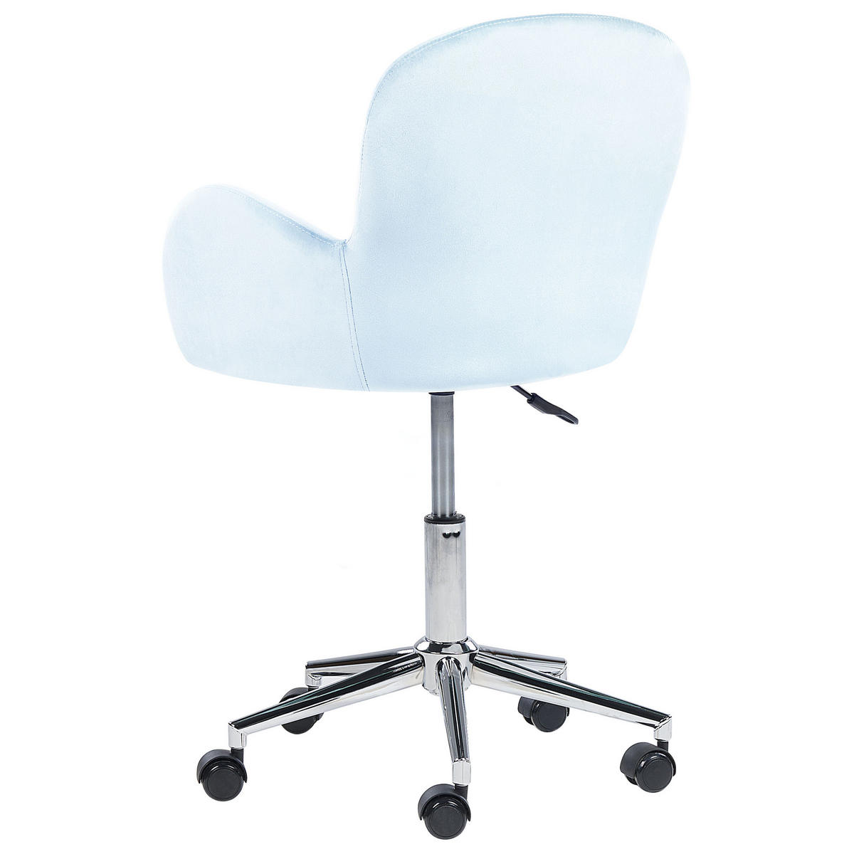 BÜROSTUHL Samtstoff Blau Priddy - Blau, Textil/Metall (60/79/60cm) - Beliani