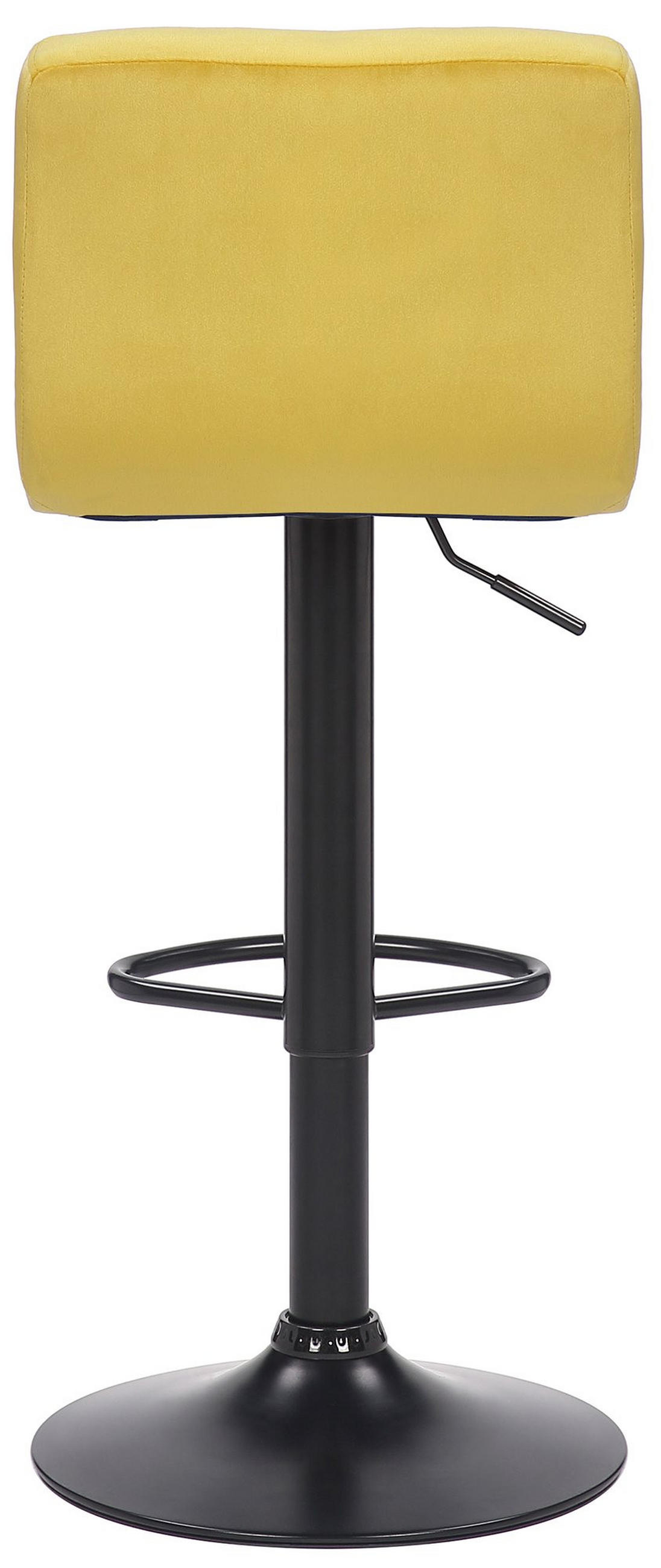 BARHOCKER 4er Set Rivan Samt Gelb - Gelb, Textil (40/85/40cm) - DELUKE