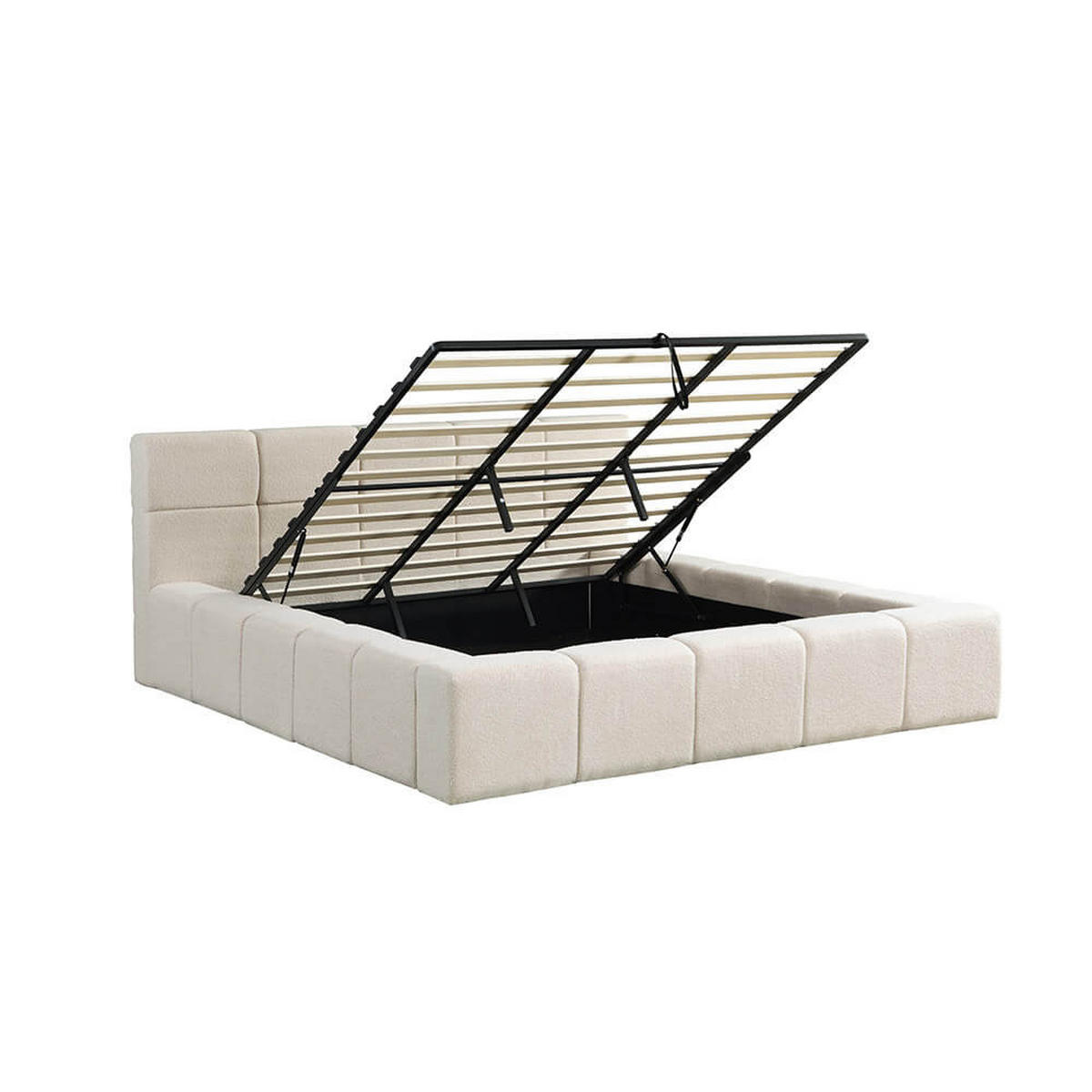 LED BETT GALA - Beige, Mit Matratze - Beige, Kunststoff - Home Deluxe