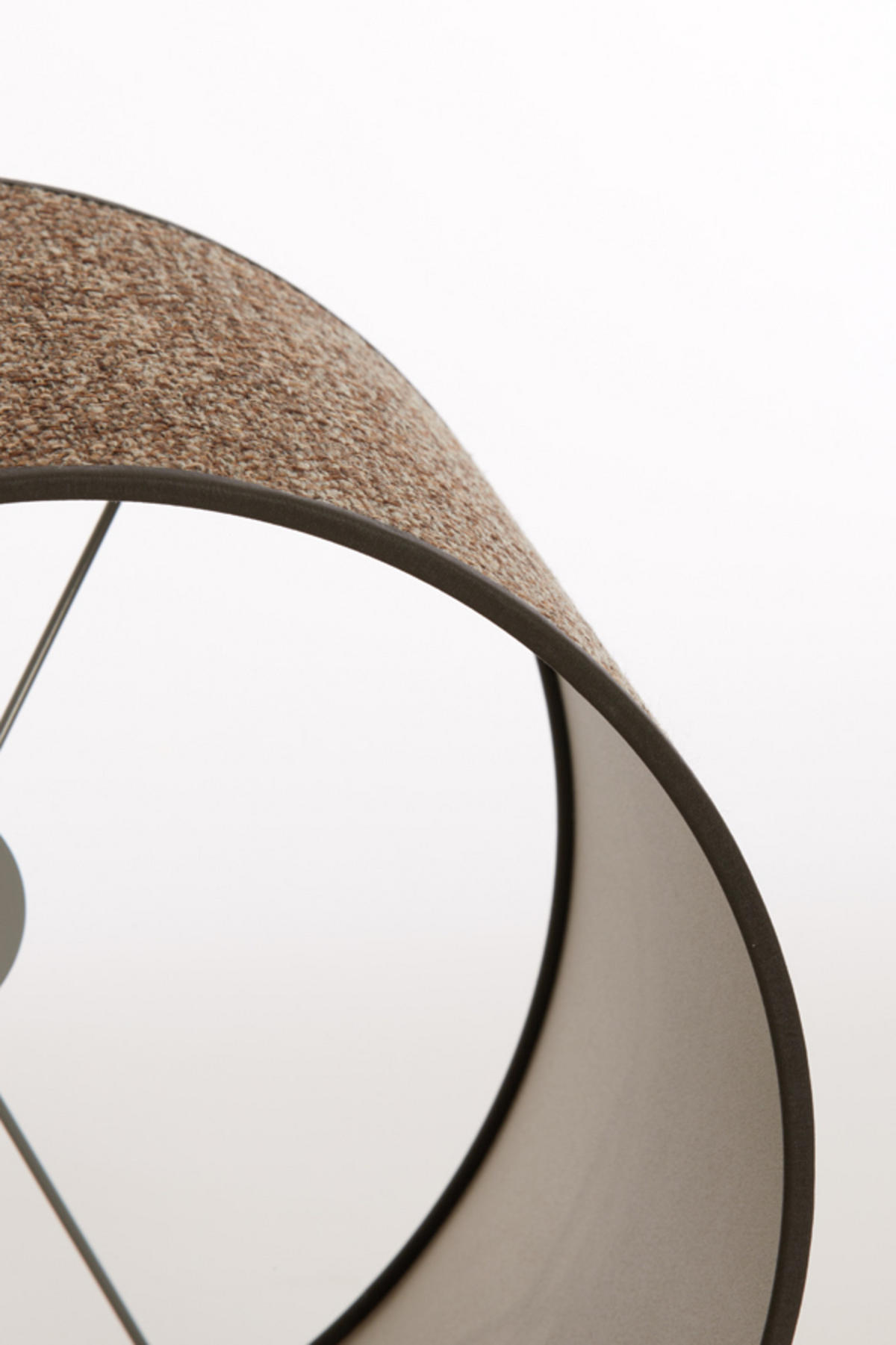 LAMPENSCHIRM Saverna Braun Ø30/21 cm - Dunkelbraun, Textil (30/30/21cm) - Light & Living