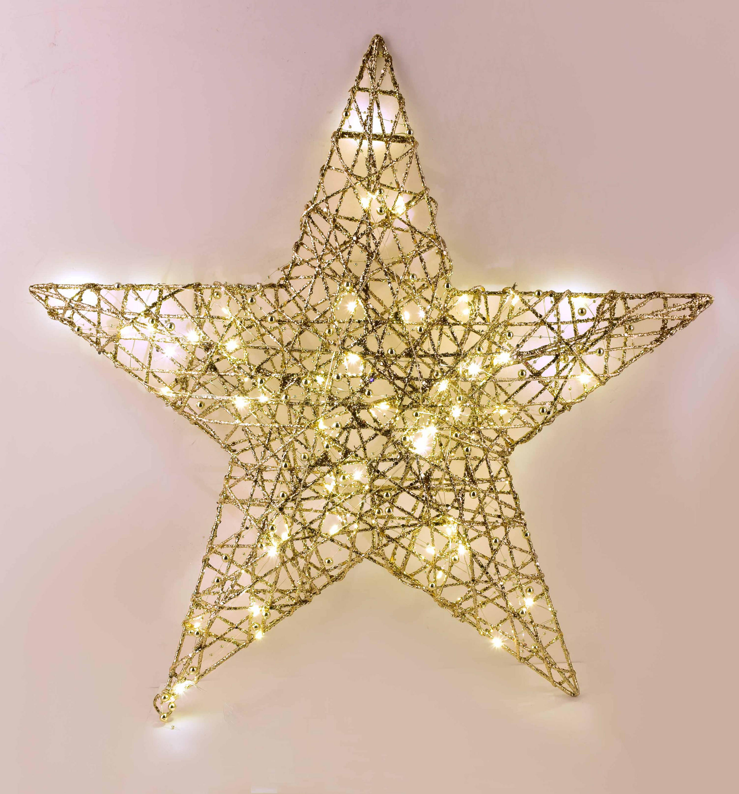 DEKOSTERN Santa Lila Gold 40/5/45 cm Metall - Goldfarben, Metall (5/45/40cm) - Mondex