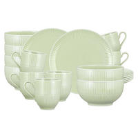 FRÜHSTÜCKS-SET Amina Seladon 18er Set - Grün, Keramik (1/1/1cm) - Seltmann Weiden