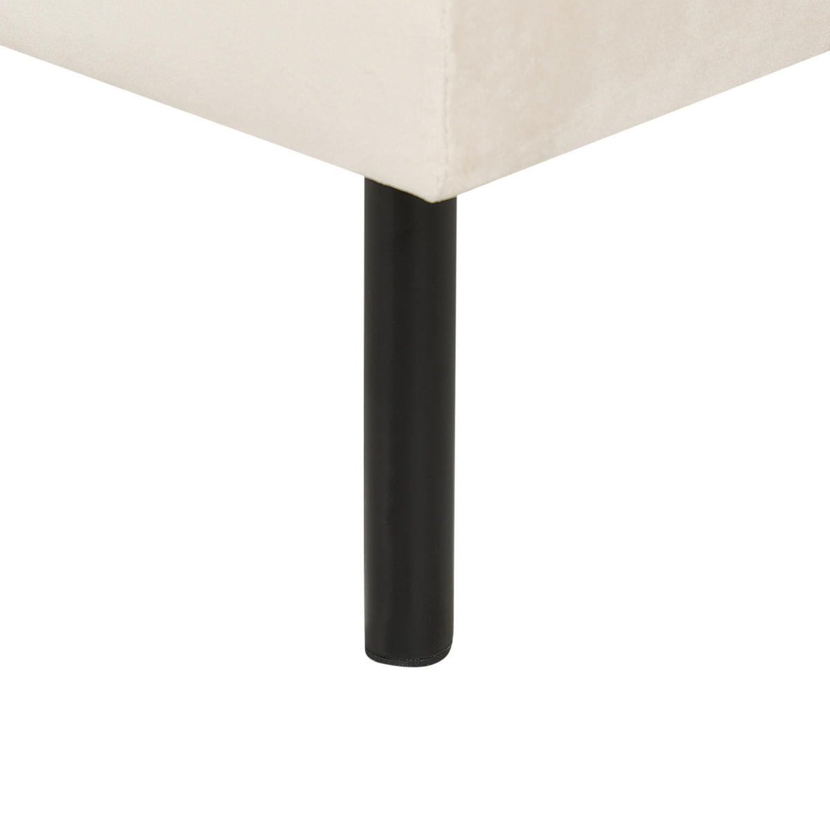 OTTOMANE Hellbeige Vinterbro - Beige/Schwarz, Textil (70/44/70cm) - Beliani