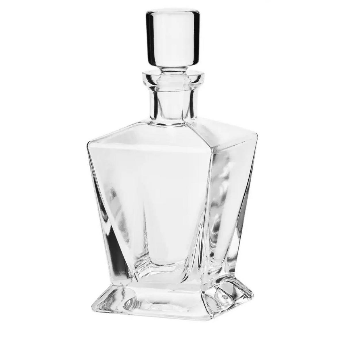 WHISKYKARAFFE MIT STOPPER, 1 Stk., 750 ml, Handgemacht - Transparent, Glas (0.75L) - Krosno Glass