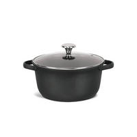 TOPF Schwarz 34/24/11.5 cm MR402724 - Schwarz, Metall (24cm) - Maestro 