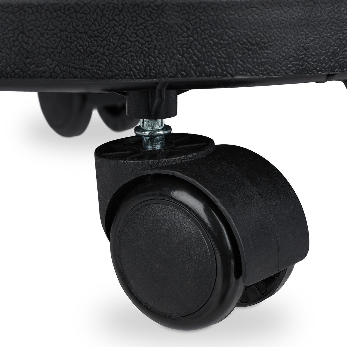 2XPFLANZENROLLER - Schwarz, Kunststoff/Metall (35.5/10/35.5cm) - Relaxdays