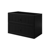 WASCHTISCHUNTERSCHRANK im klassischen Stil, schwarz, 80 x 57 x 46 cm - Schwarz, Holzwerkstoff (80/57/46cm) - 3XE LIVING