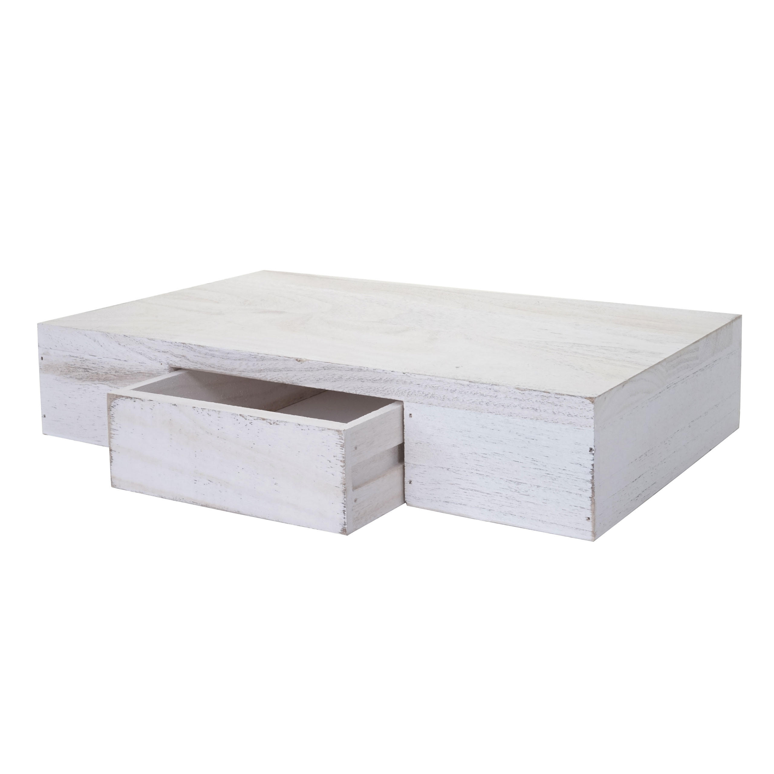 WANDREGAL Weiß - Weiß, Holz (40/8/25cm) - MCW