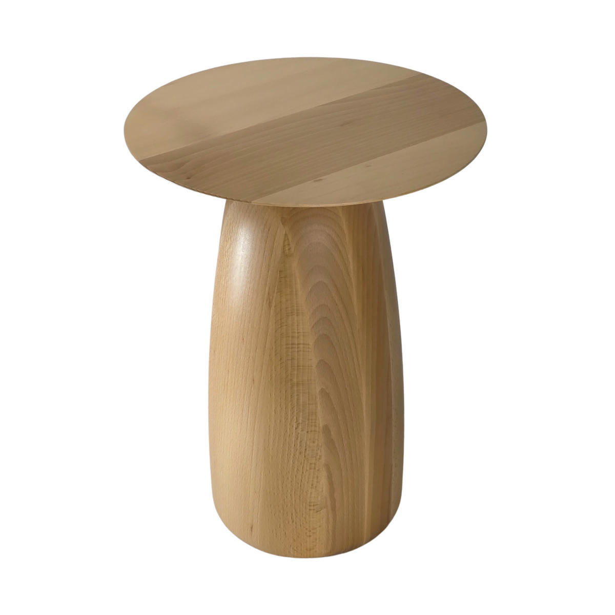 BEISTELLTISCH Baobab44, Ovaler Tischplatte, Buche - lackiert, Naturfarben - Buchefarben, Holz (32.5/32.5/44cm) - Kayani