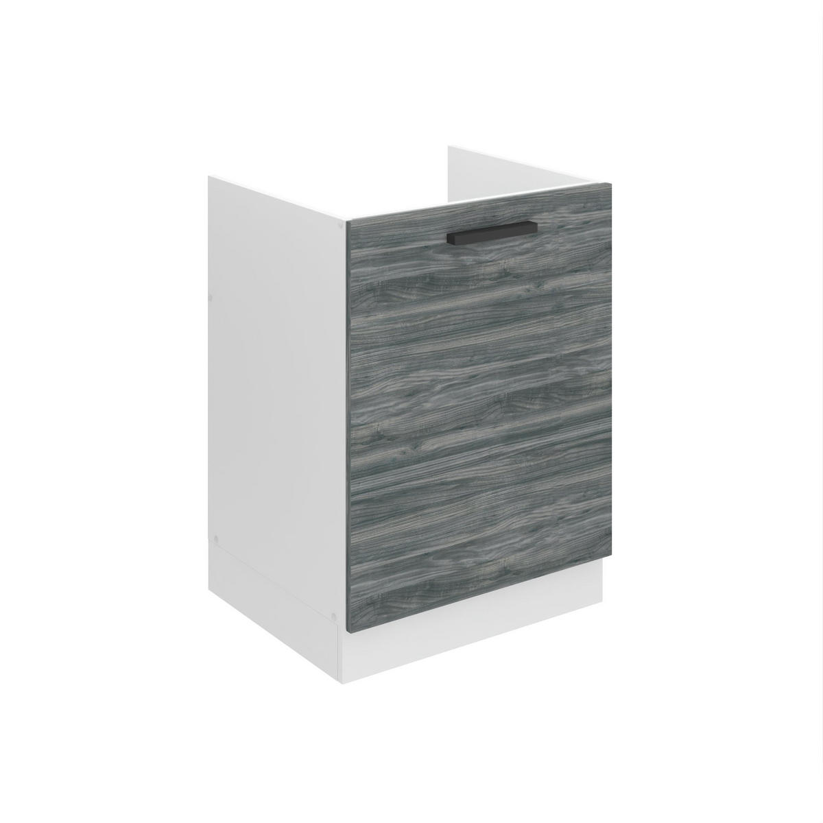 SPÜLENUNTERSCHRANK 60 cm SDZ, ohne Arbeitsplatte, mit 1 Tür, Glamour Wood - Silbereichenfarben, Holz (60/82/51.6cm) - B BELINI GROUP