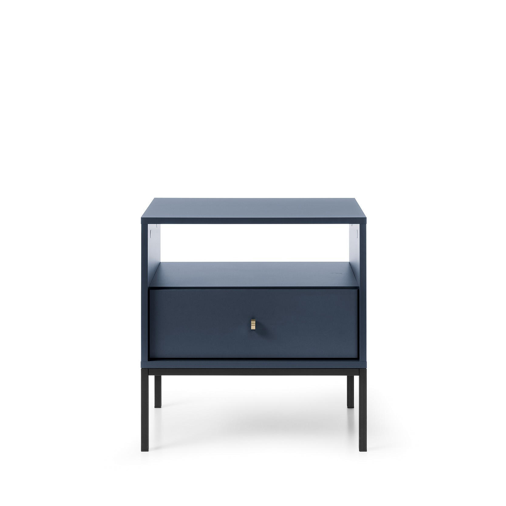 NACHTTISCH MONDO 53,6/56,2/39 cm Blau - Blau, Holzwerkstoff (53.6/56.2/39cm) - MASSENO