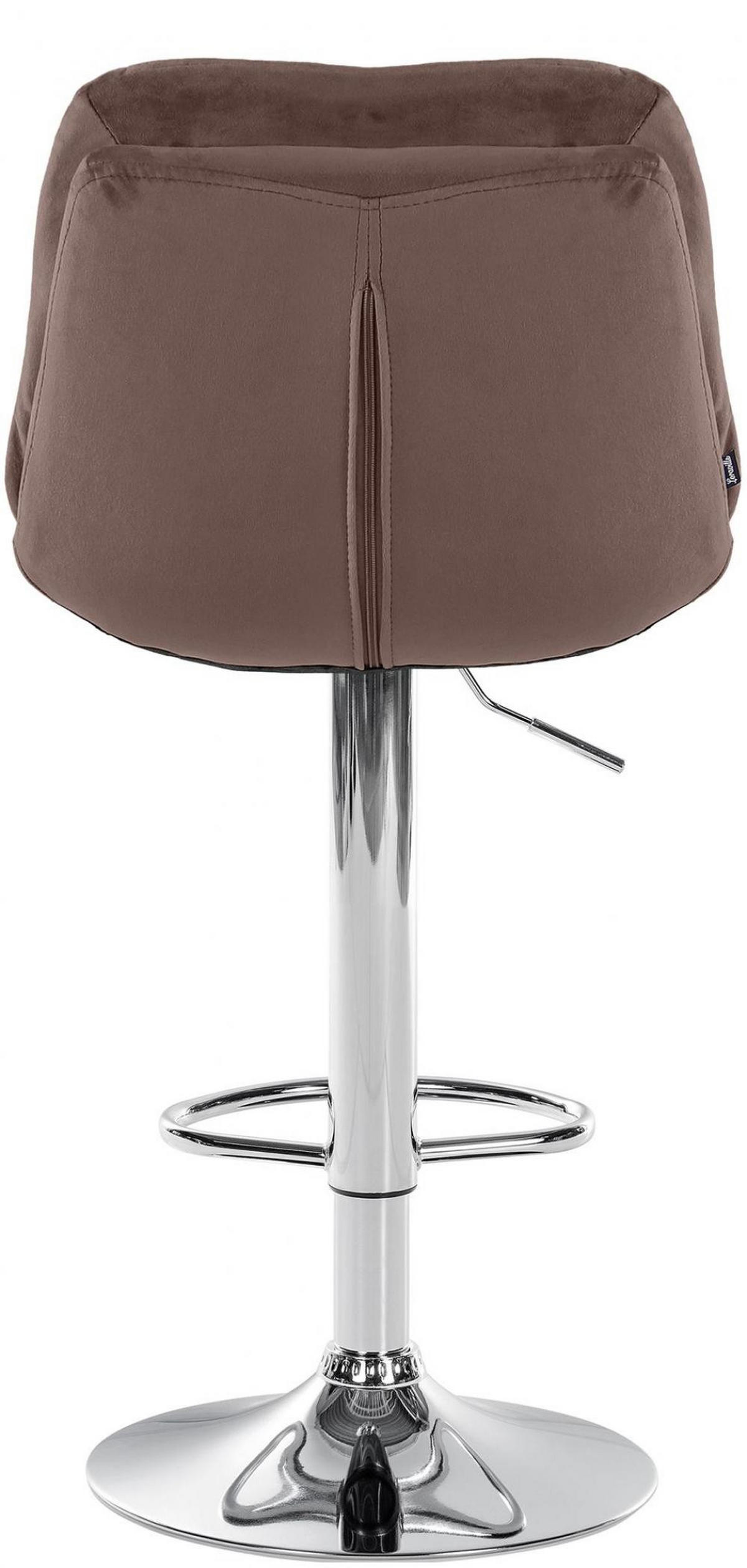 BARHOCKER Samt braun - Schwarz/Braun, Textil (46/94/54cm) - CLP