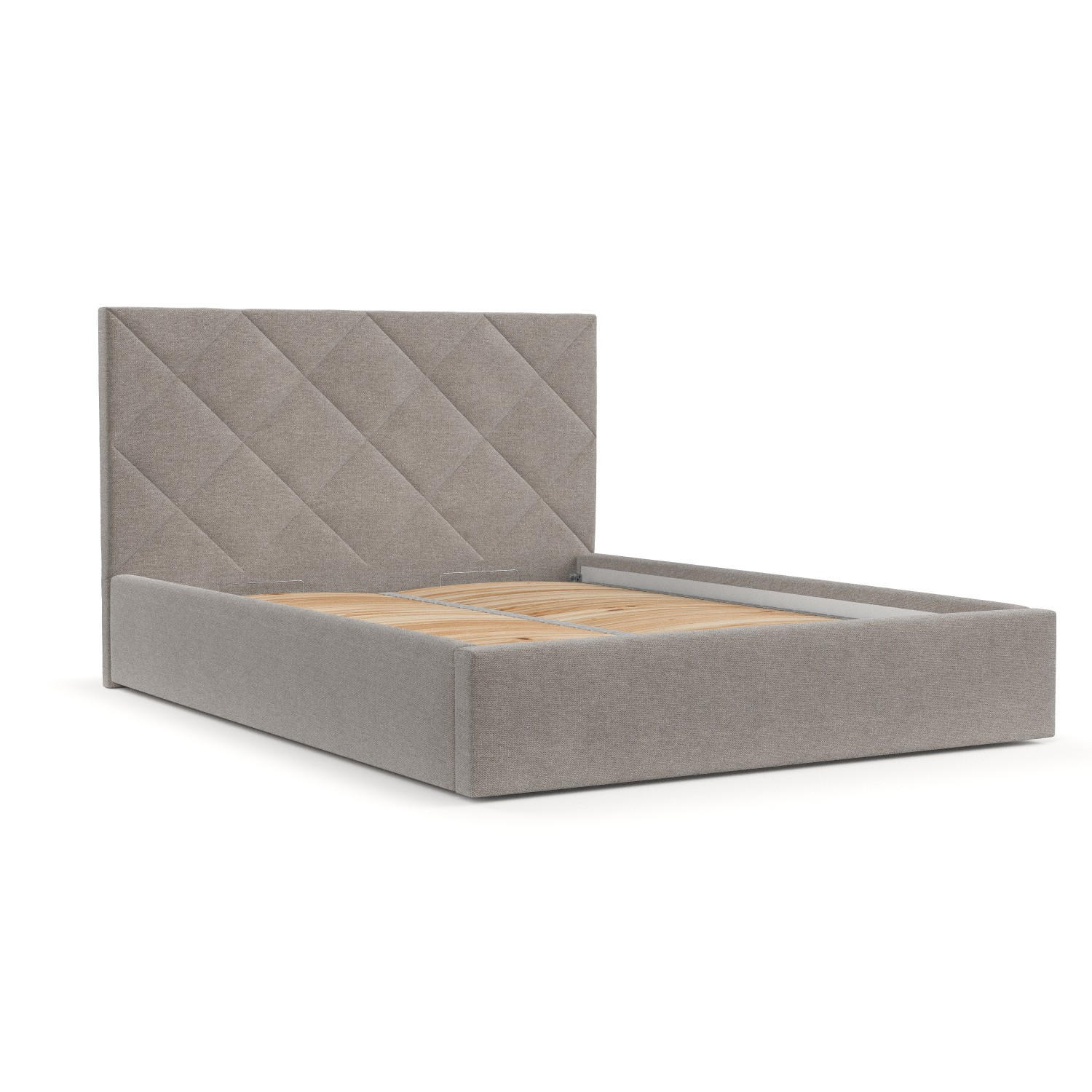 POLSTERBETT Torno 160/200 cm Beige im Asti Stoff - Beige/Schwarz, Holz/Holzwerkstoff (160/200cm) - AltaBeds
