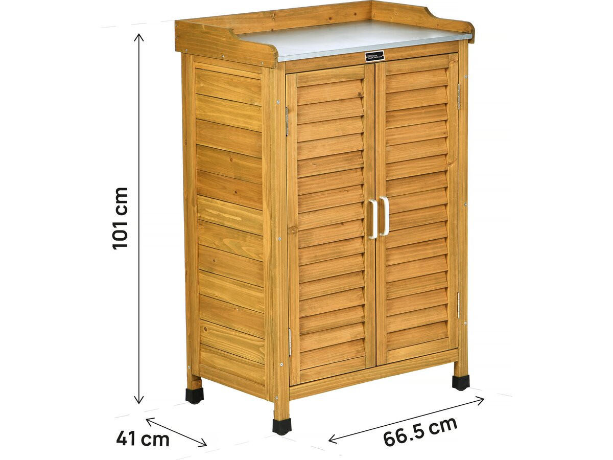 GARTENSCHRANK - GARTENTRUHE alexia Braun - Braun, Holz (41/101/66cm) - Habitat Garten