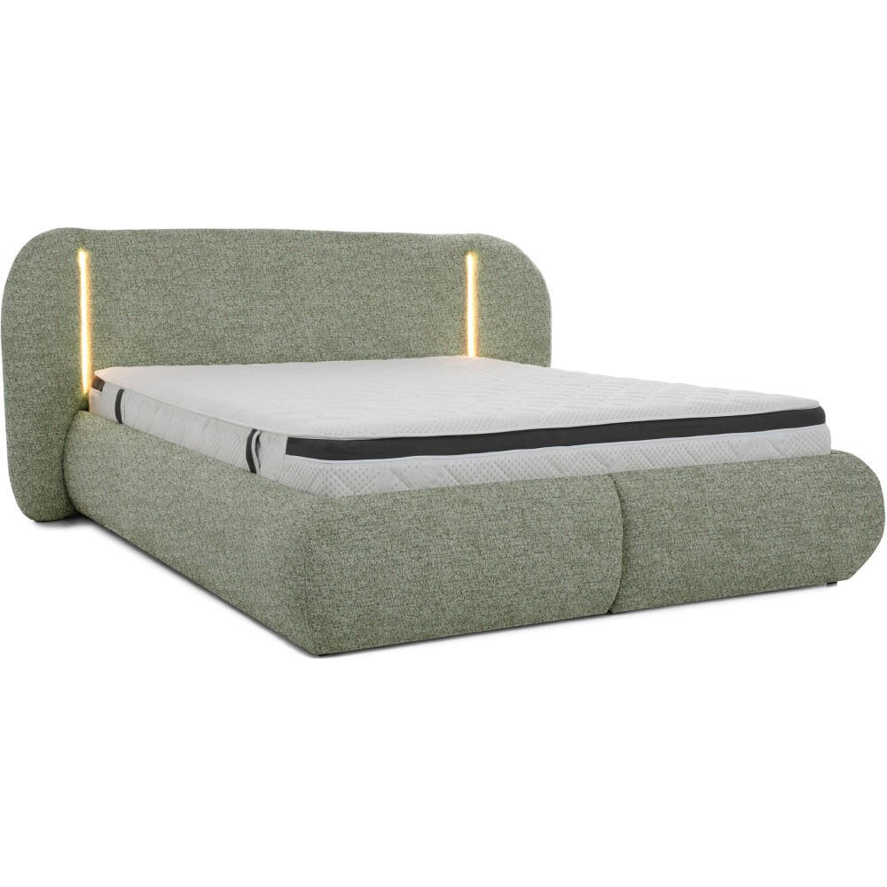 Beautysofa Polsterbett Grün 160x200 cm