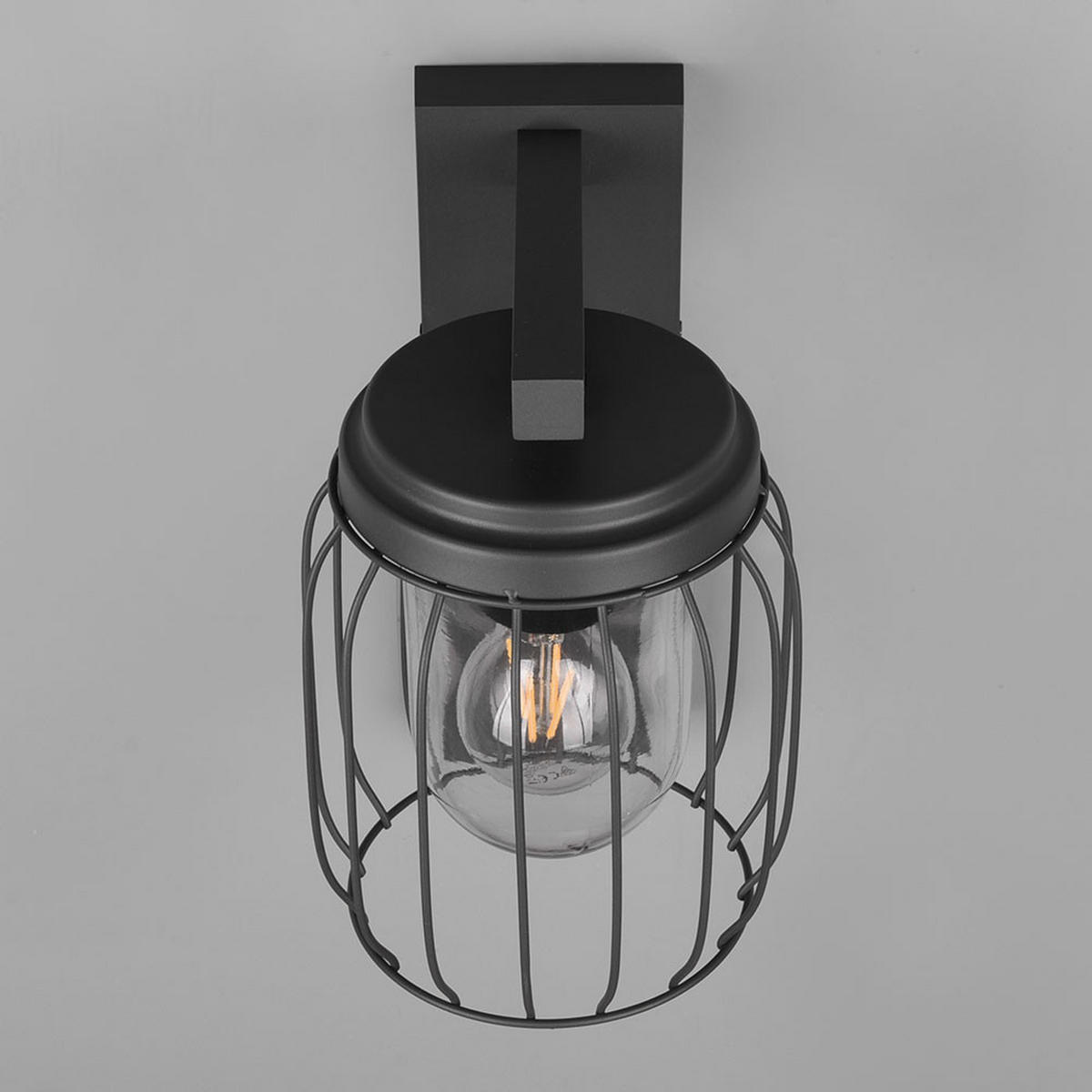 LED AUSSEN-WANDLEUCHTE Anthrazit Gitteroptik - Anthrazit, Glas (16.5/28/23.5cm)