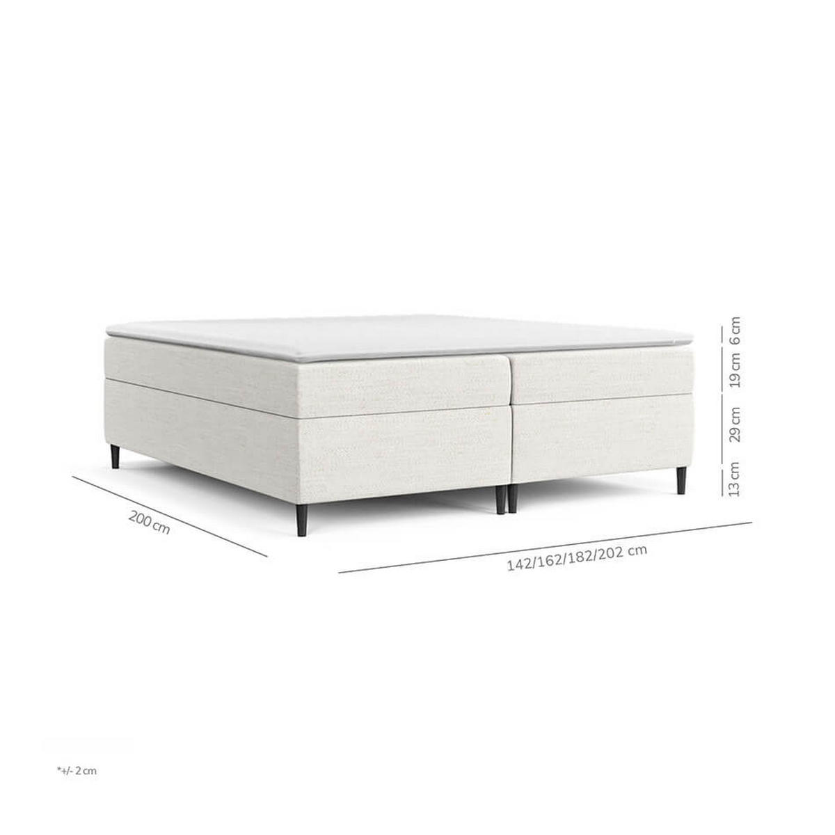 BOXBETT Theo 120/200 cm Anthrazit im Megan Stoff - Anthrazit/Schwarz, Holz/Holzwerkstoff (120/200cm) - AltaBeds