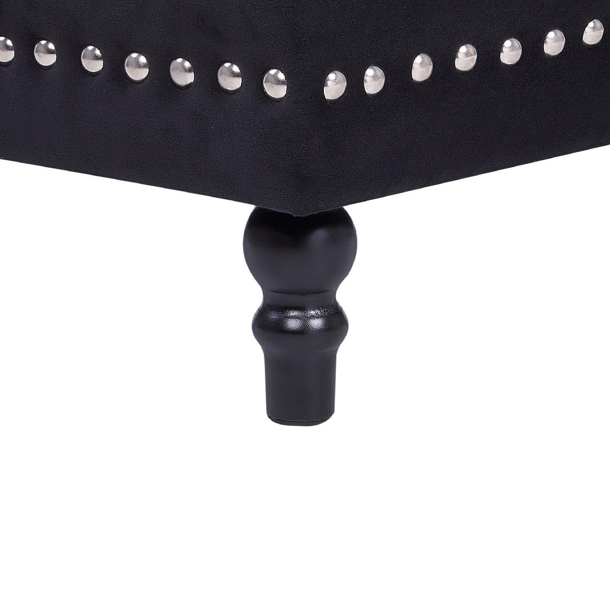 POUF Schwarz Loretto - Schwarz, Textil (37/40/37cm) - Beliani