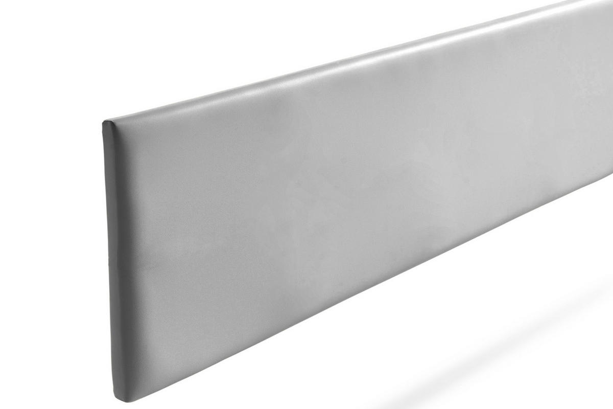 KOPFTEIL gepolstert NOVA Kunstleder 115x50x5 cm - Silber - Moonia - Silberfarben, Holz (115/5/50cm)