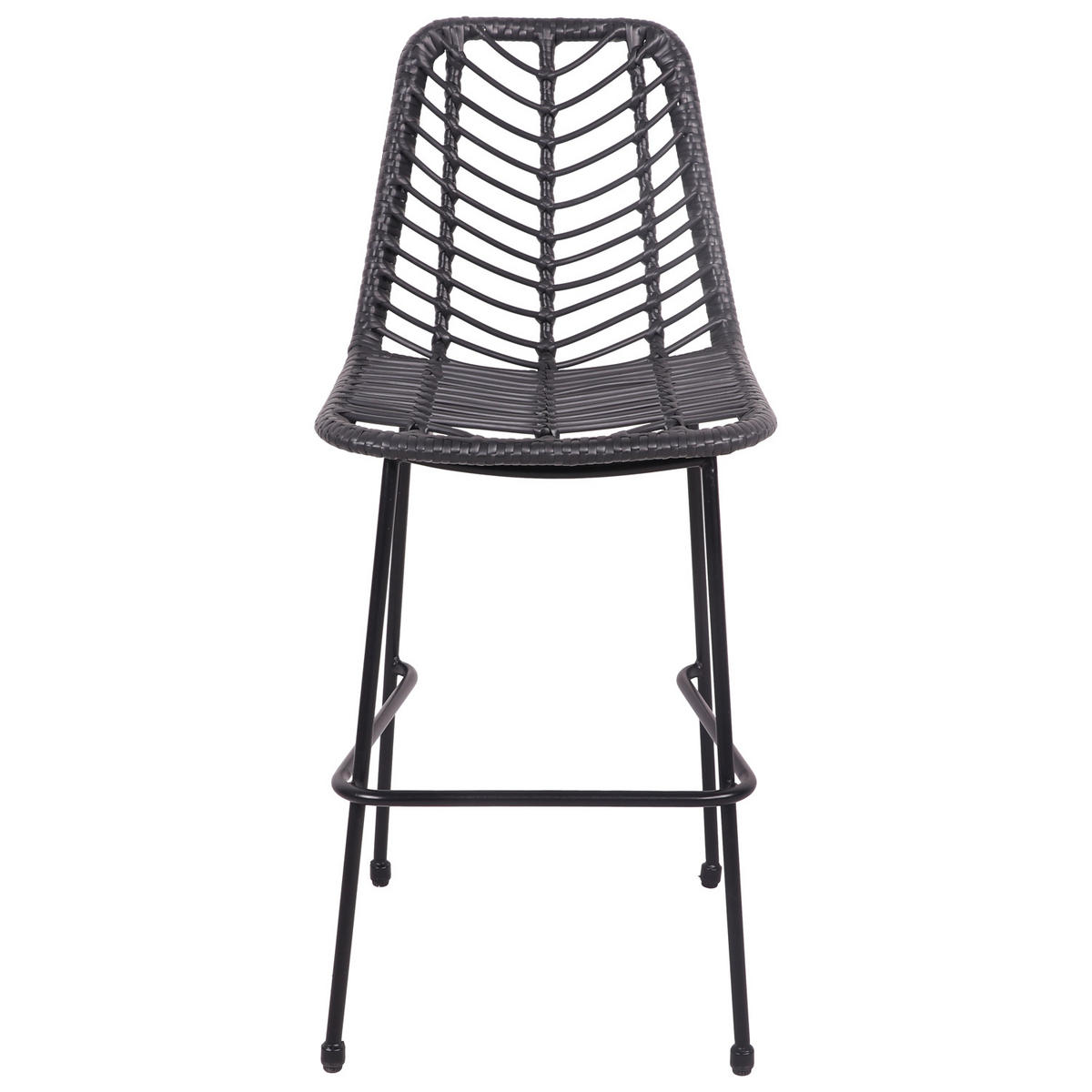 BARHOCKER Oka Schwarz 2er-Set - Schwarz, Kunststoff (45.5/98.5/64.5cm) - Happy Garden