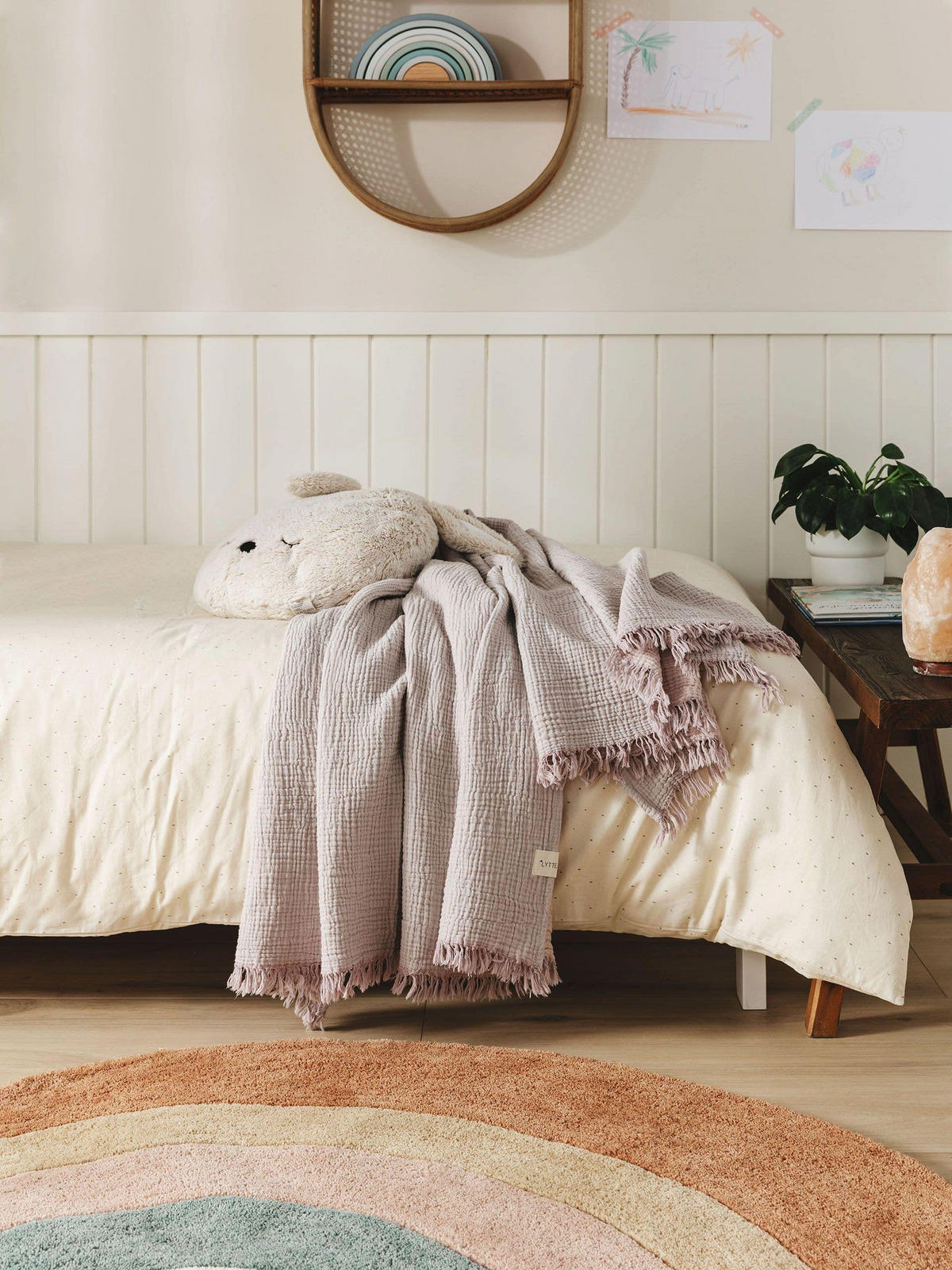 BAUMWOLLDECKE Lilo Lila 130x170 cm - Lila, Textil (130/170cm) - Lytte