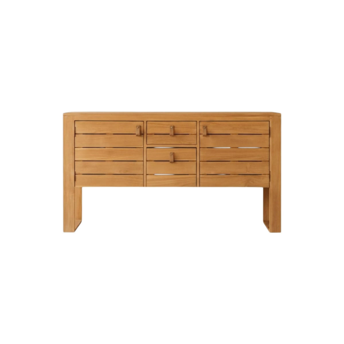 WASCHTISCHUNTERSCHRANK Minimalys Natur aus Teak - Naturfarben, Holz (145/78/50cm) - Tikamoon