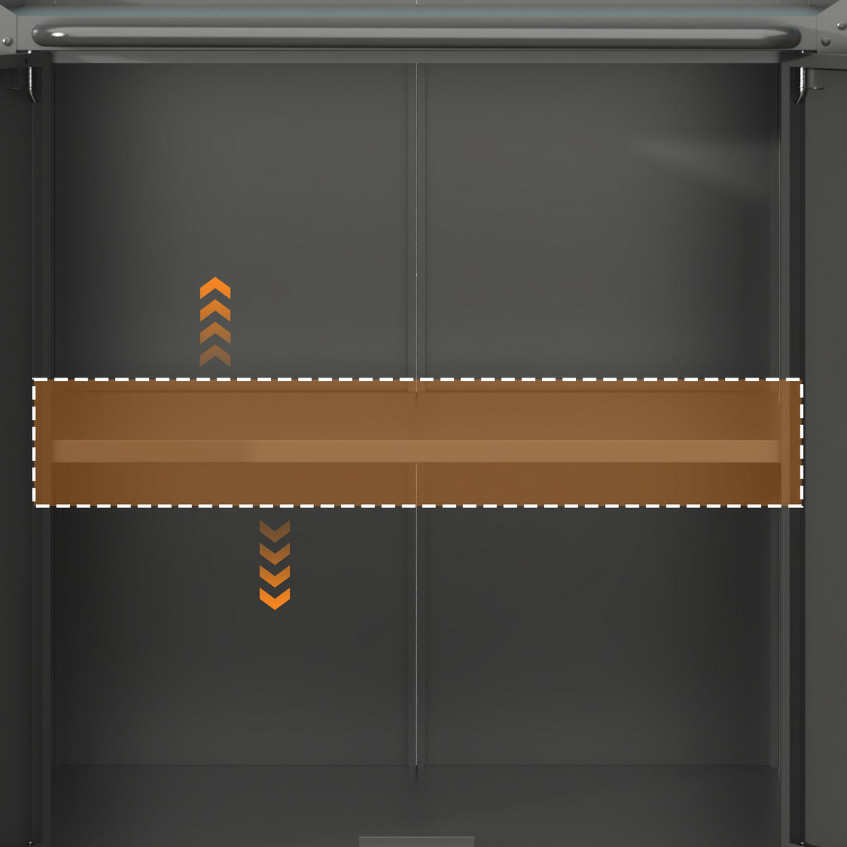 KOMBINATIONSKOFFER – 75 × 42 × 88 cm - Schwarz, Metall (42/88.01/75.01cm) - DCA