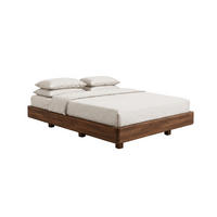 MASSIVHOLZBETT Lena Flat, 140/200, Buche - lackiert, Nussbaumfarbe - Walnussfarben, Holz/Buchenholz (140/200cm) - Visby