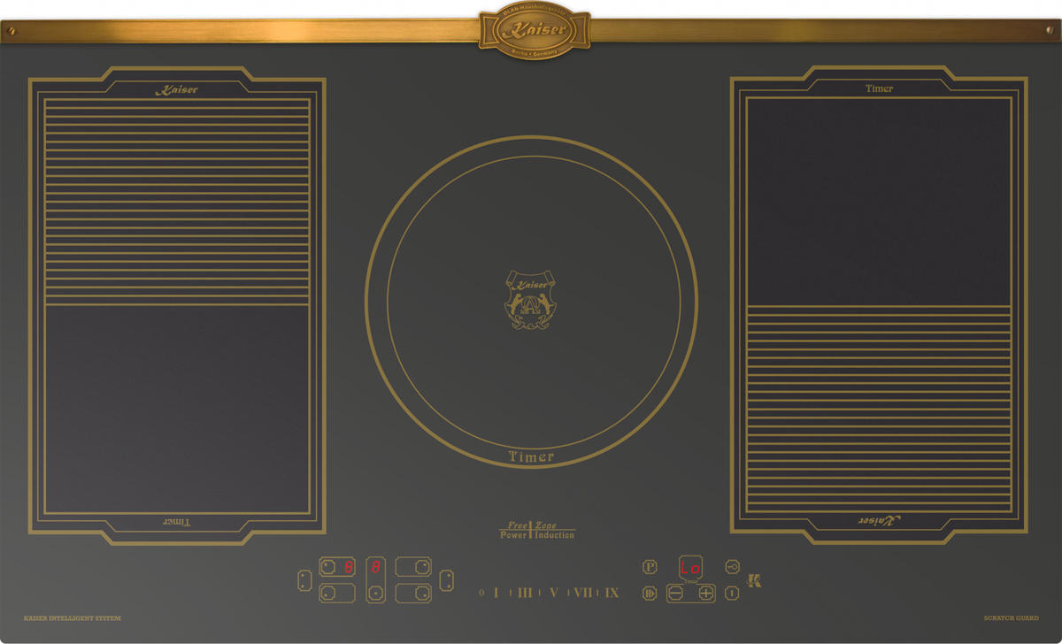 HERD-SET-BACKOFEN XXL Dampfbackofen 133 L EH 9361 AD+KCT 9196 Iem Induktionskochfeld 90 cm - Schwarz, Metall (89.4/59.5/55.5cm) - Kaiser Küchengeräte