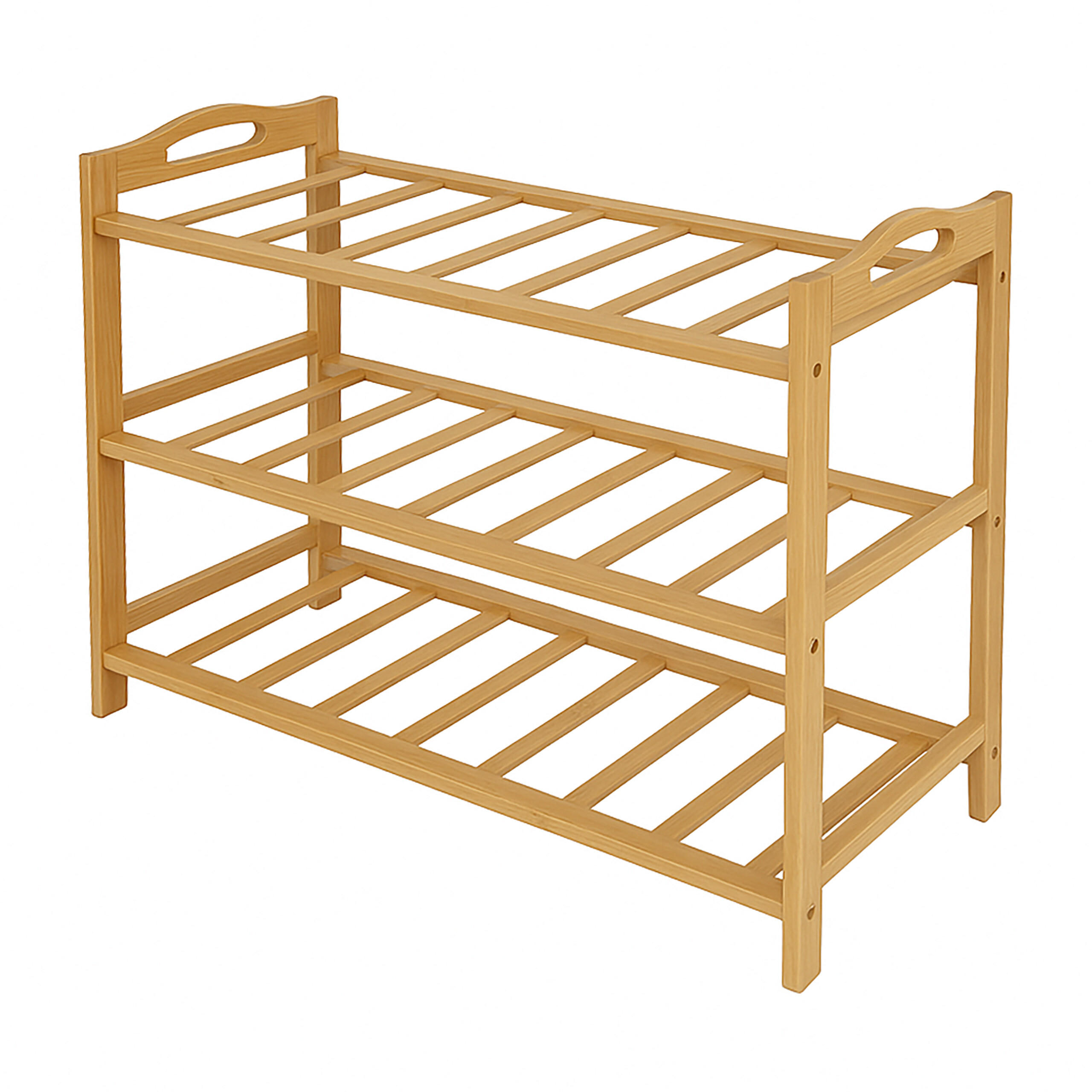 SCHUHREGAL - Hellbraun, Holz (70/48/25cm) - Relaxdays