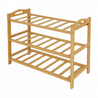 SCHUHREGAL - Hellbraun, Holz (70/48/25cm) - Relaxdays