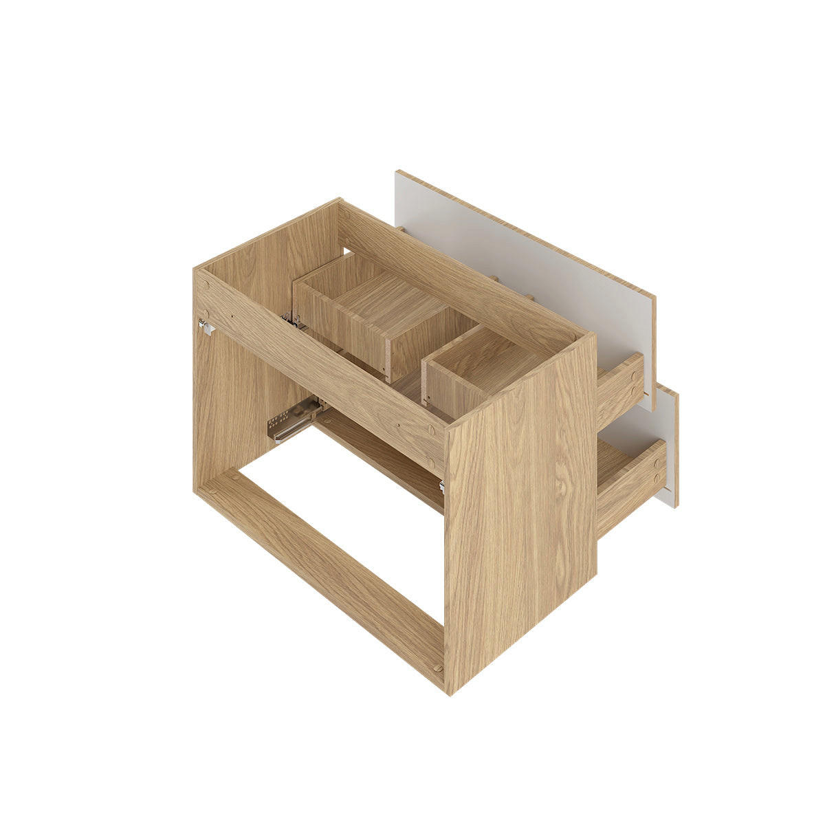 WASCHTISCHUNTERSCHRANK 80cm Viggo Holz - Braun, Holzwerkstoff (80/50/45.8cm) - Petits-meubles