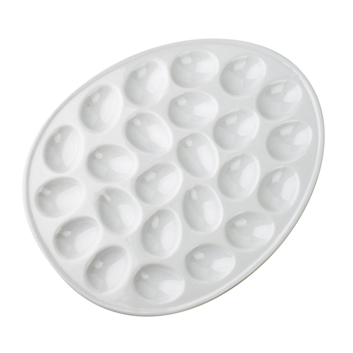 EIERBECHER Basic weiß 35/28/3 cm Porzellan - Weiß, Keramik (28/3/35cm) - Mondex