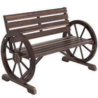 GARTENBANK,2-SITZER Tannenholz Rollenarmlehnen,braun - Braun, Holz (105.5/75/59cm) - Vallsero