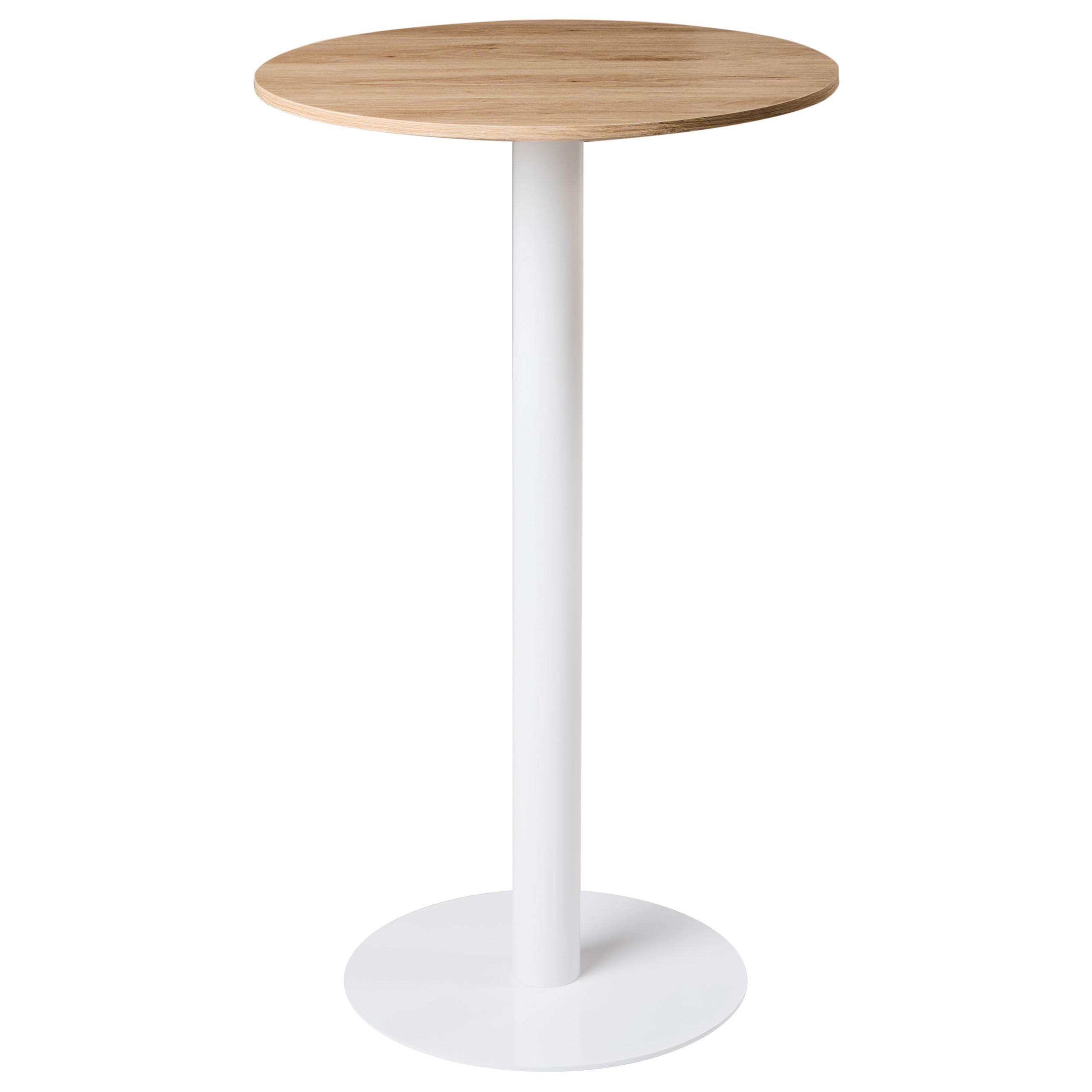 Beliani VYSOKÝ STŮL Světle hnědý/Bílý 60/60 cm Morella